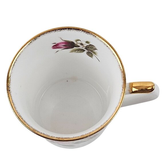 Set Of 2 Regal Heritage Bone China Mugs Pink Rose Floral Design Gold Trim - Picture 11 of 11